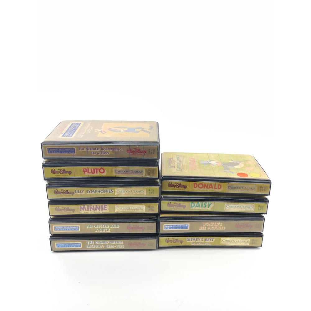 Disney Cartoon Classics Limited Gold Edition Betamax Tape Lot 10 Rare Beta NTSC